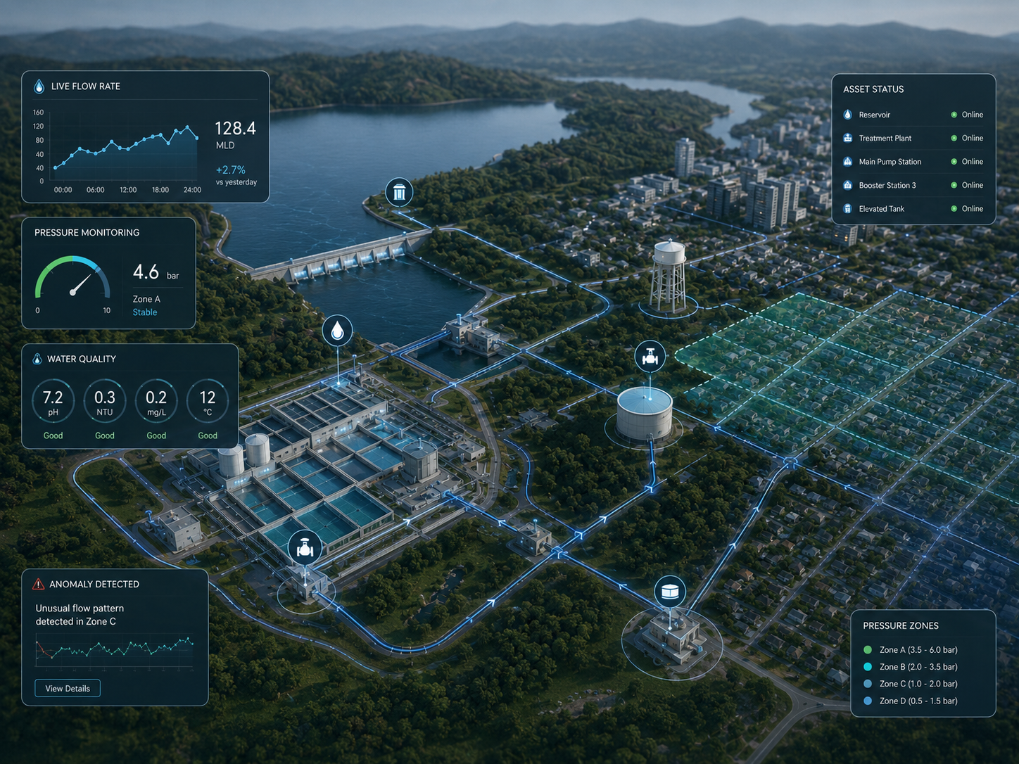 AquaNetix utility control dashboard